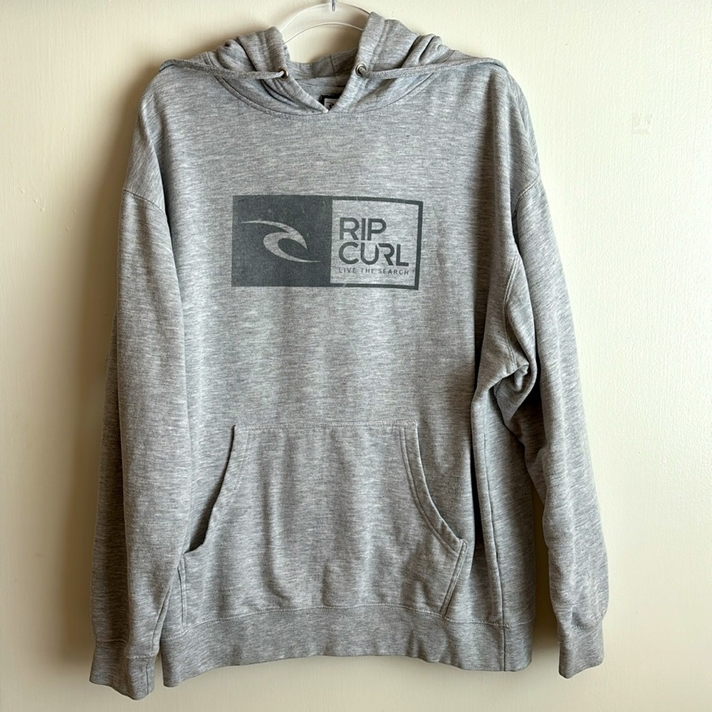 Rip Curl - Gray Hoodie- Live the Search Logo